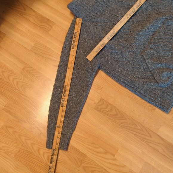 Nua Sweater Womens Large Gray Merino Wool Cashmere 1/4 Zip Ireland - Picture 3 of 9